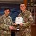 Italian Armed Forces training liaison officer Sgt. Maj. Raffaello Mastromarino recieves the Meritorious Service Medal