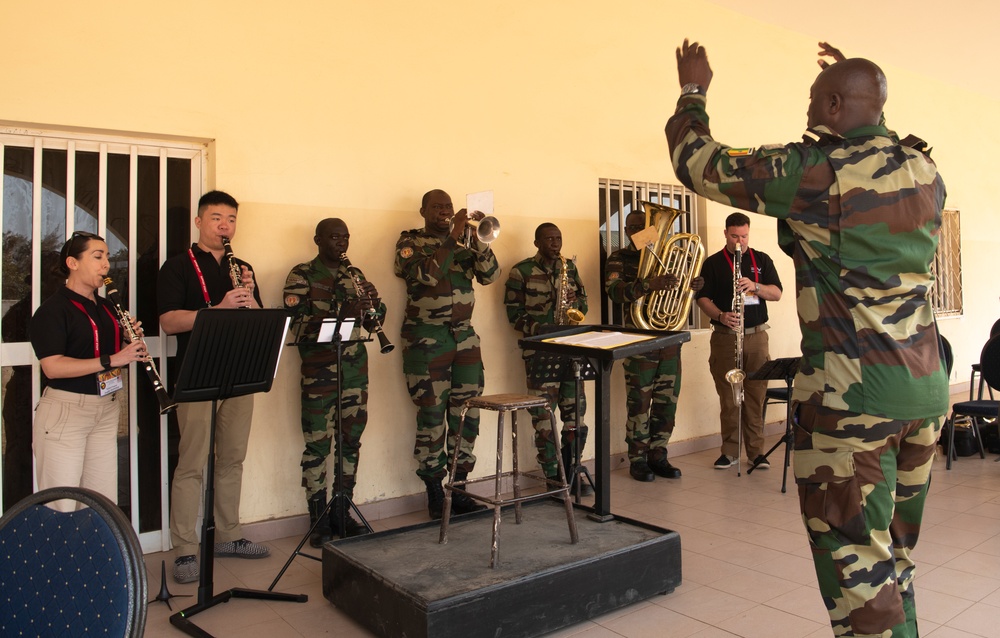 USAFE band rehearses with Senegalese Armed Forces