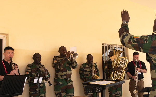 USAFE band rehearses with Senegalese Armed Forces