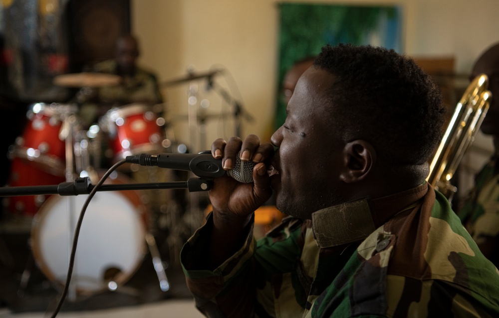 USAFE band rehearses with Senegalese Armed Forces