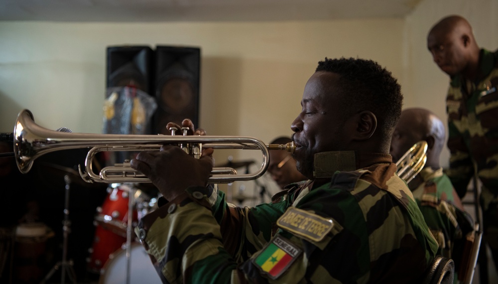 USAFE band rehearses with Senegalese Armed Forces