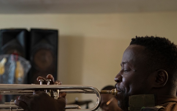 USAFE band rehearses with Senegalese Armed Forces