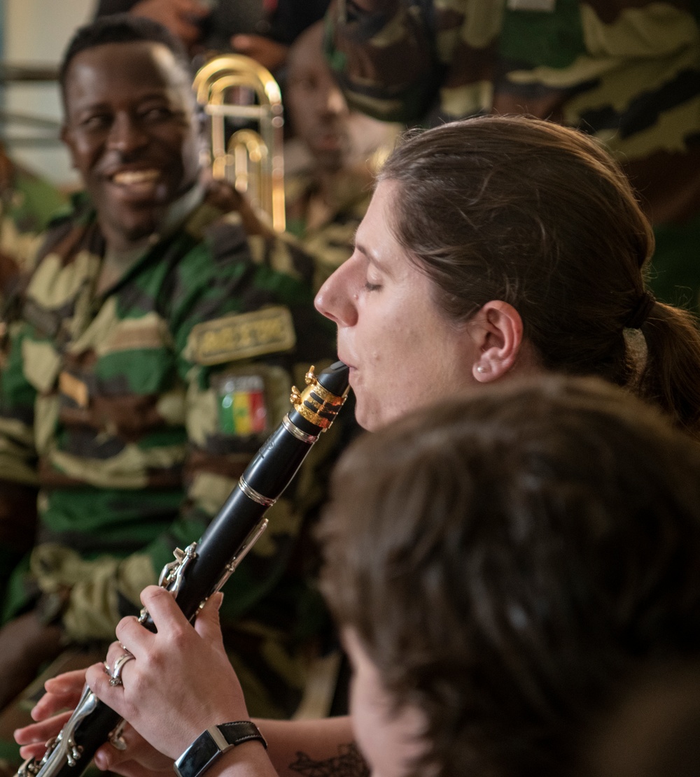 USAFE band rehearses with Senegalese Armed Forces