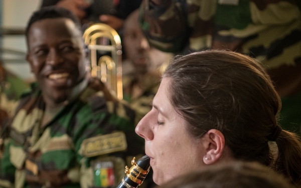USAFE band rehearses with Senegalese Armed Forces