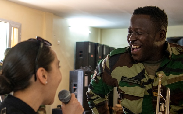 USAFE band rehearses with Senegalese Armed Forces