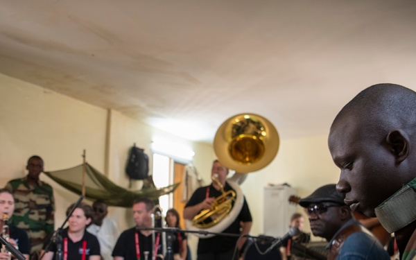 USAFE band rehearses with Senegalese Armed Forces