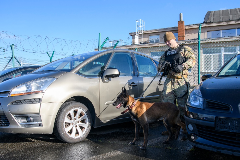 Military Working Dog Validation Training on Chièvres Air Base