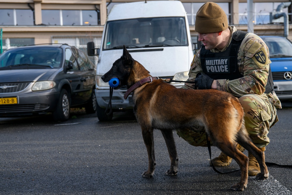 Military Working Dog Validation Training on Chièvres Air Base