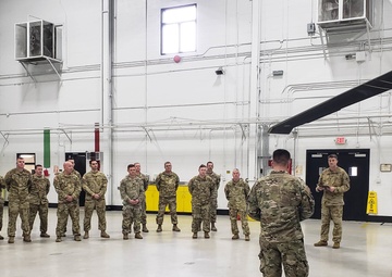 Chief Warrant Officer 5 Matthew Fitter receives the Order of Saint Michael
