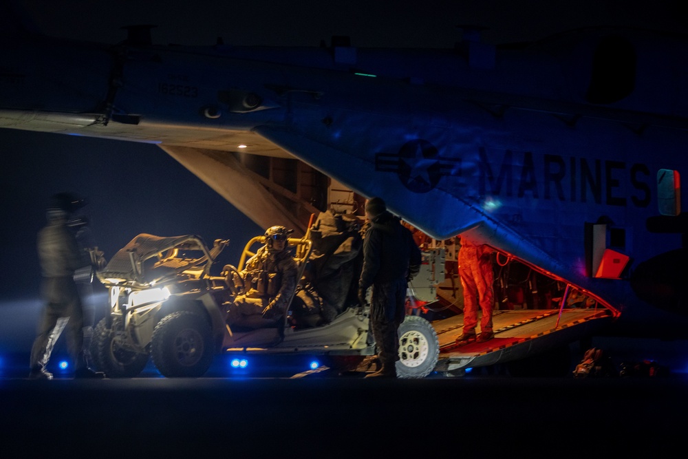 Reconnaissance Marines load Utility Task Vehicle during GRC