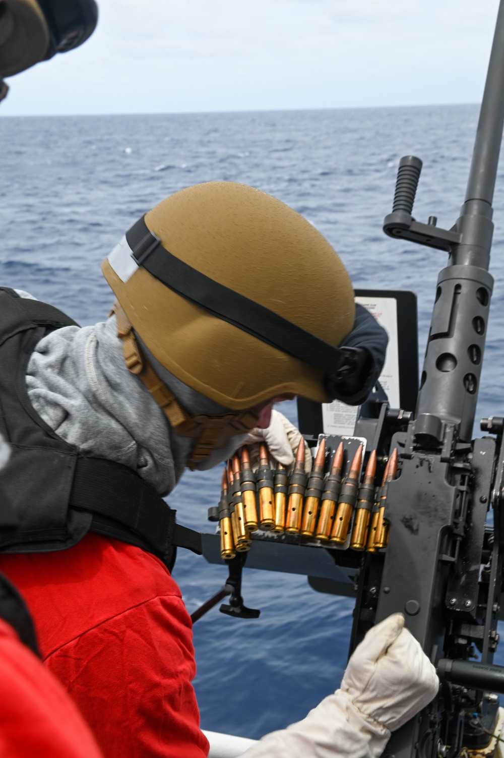 USCGC Stone conducts weapon training underway