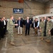 Capt. Cory Schemm, commanding officer, NAVSUP Fleet Logistics Center San Diego, speaks to visitors from the DON IT – West and AFCEA conference on a tour of the U.S. Navy‘s first 5G smart warehouse on NAS - North Island, Feb.15.