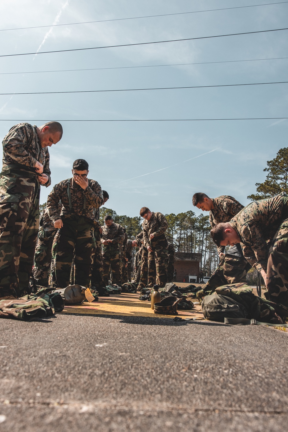 U.S. Marines with 2nd Marine Logistics Group Conduct Gas Chamber Training