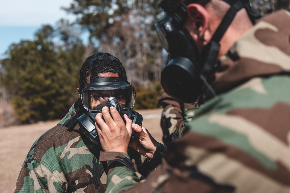 U.S. Marines with 2nd Marine Logistics Group Conduct Gas Chamber Training