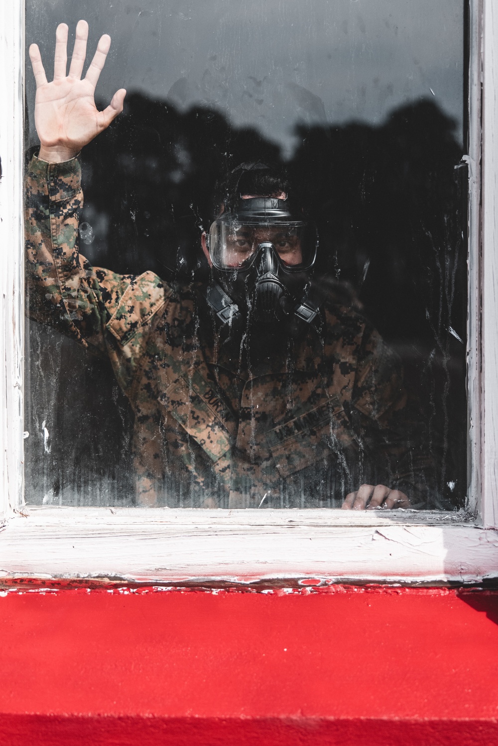 U.S. Marines with 2nd Marine Logistics Group Conduct Gas Chamber Training