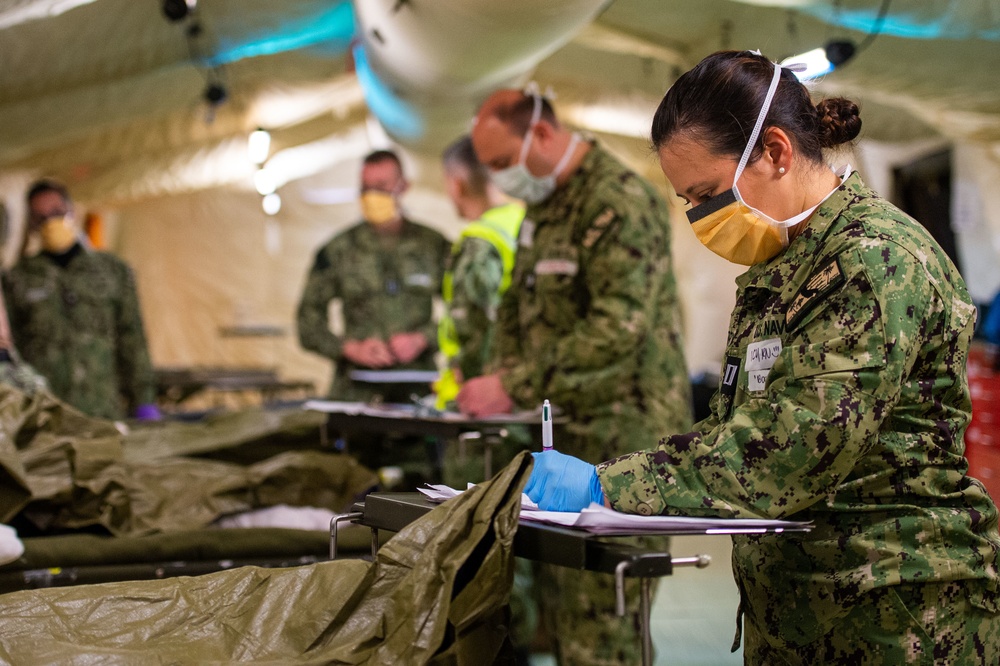 NMRTC San Diego and Expeditionary Medical Facility Bravo Sailors Participate in a Mass Casualty Exercise at Marine Corps Base Camp Pendleton