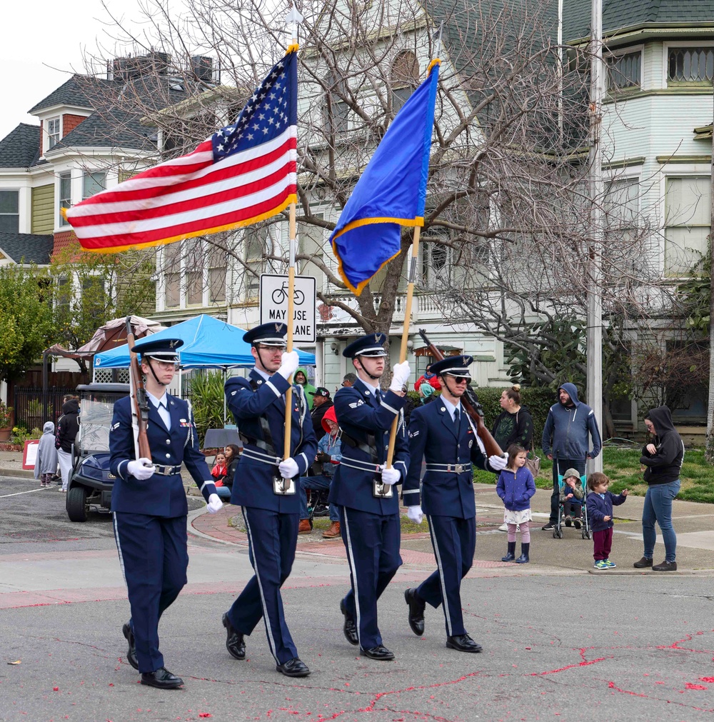 Beale AFB airmen participate in 143rd Bok Kai parade