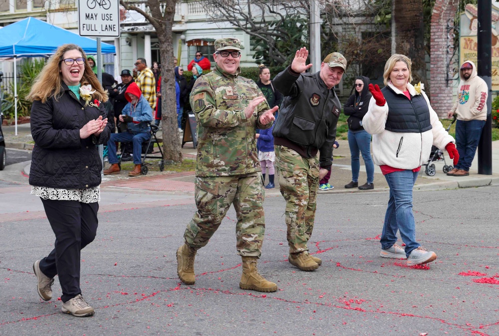 Beale AFB airmen participate in 143rd Bok Kai parade