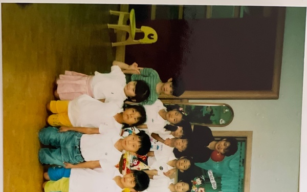 Ryu with children from Pyungkang Christian Academy in 2003