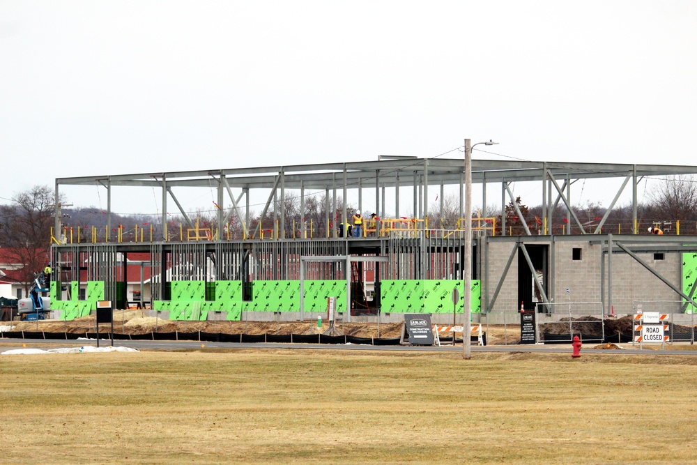 February 2023 construction operations of $11.96 million transient training brigade headquarters at Fort McCoy