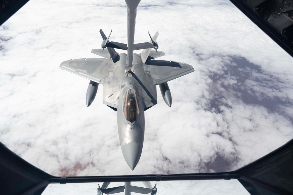 Travis AFB aircrew conducts refueling mission on the way to Avalon