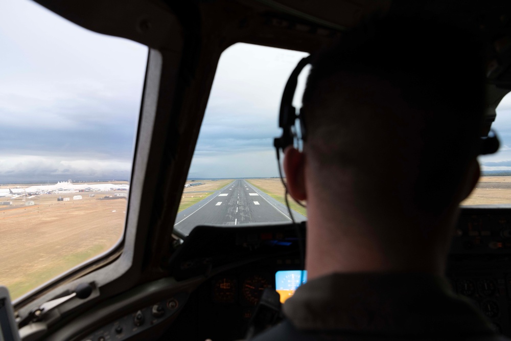 Travis AFB aircrew conducts refueling mission on the way to Avalon