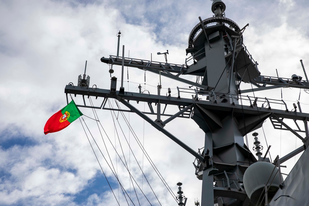 USS Porter Departs Funchal, Portugal