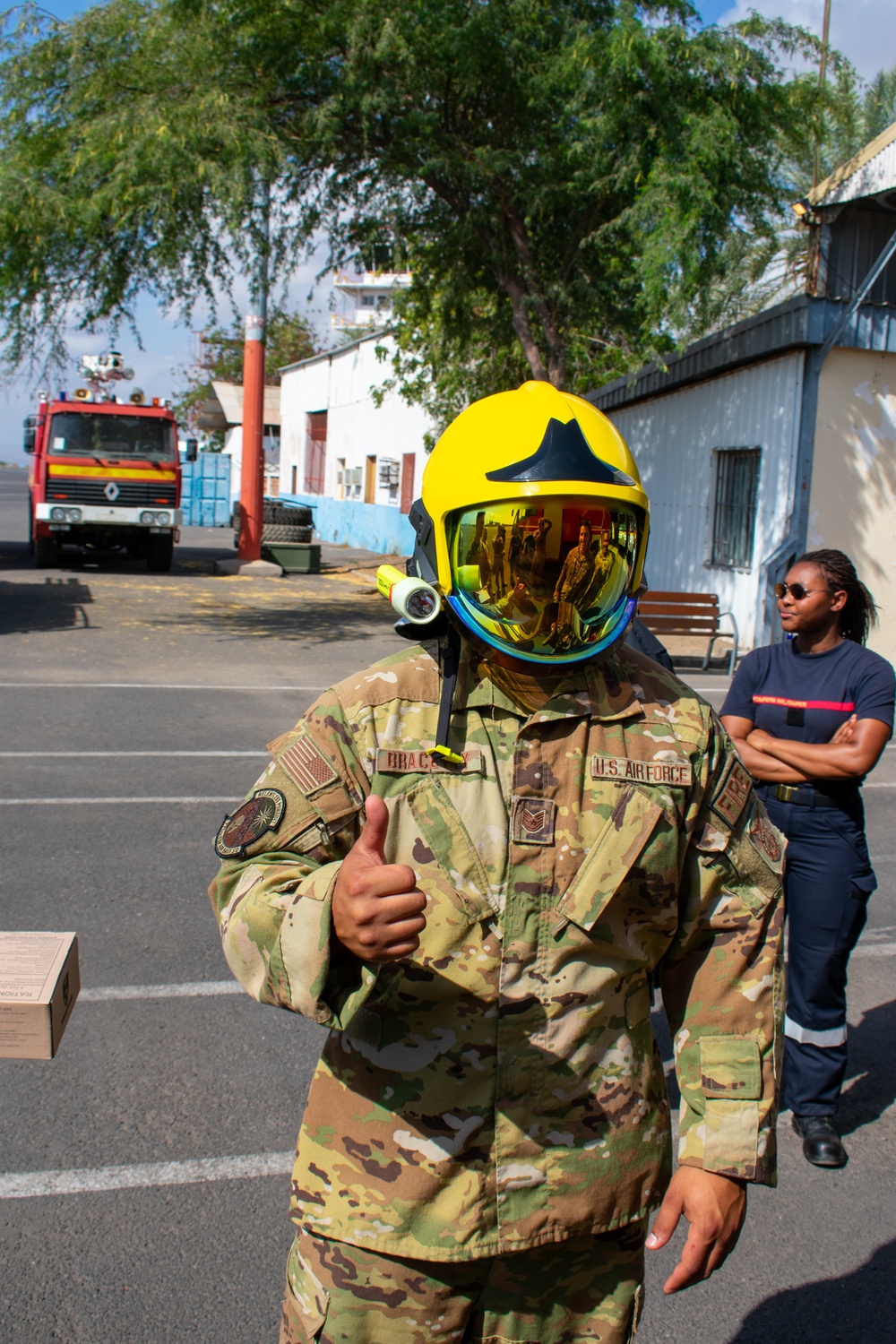 776th EABS Firefighters visit French Firefighters