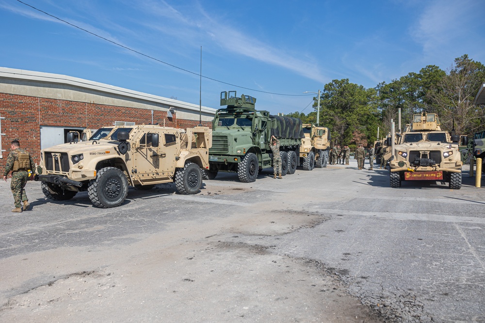 26th MEU Conducts Long Range Convoy to Fort Bragg