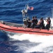 USCGC Reliance's cutter boat crew performs non-compliant vessel training