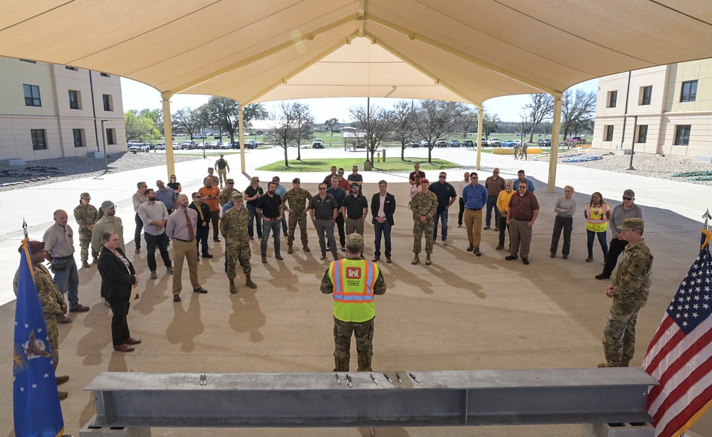 SWTW Aquatics Center beam signing at Lackland AFB