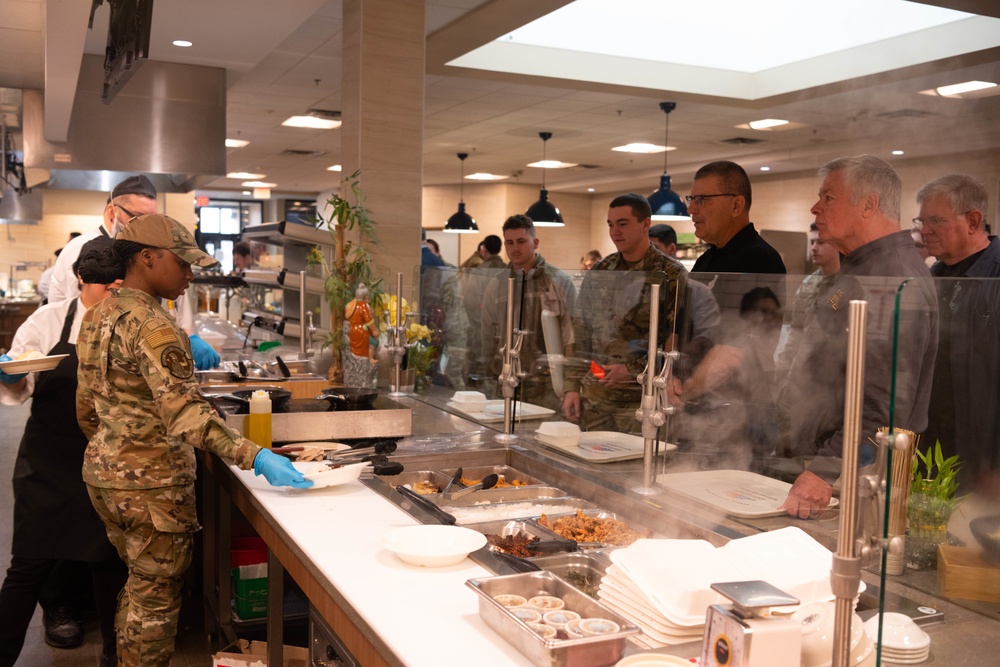 Honorary Commander visit McConnell’s Arts &amp; Crafts Center and Lunch with Airmen