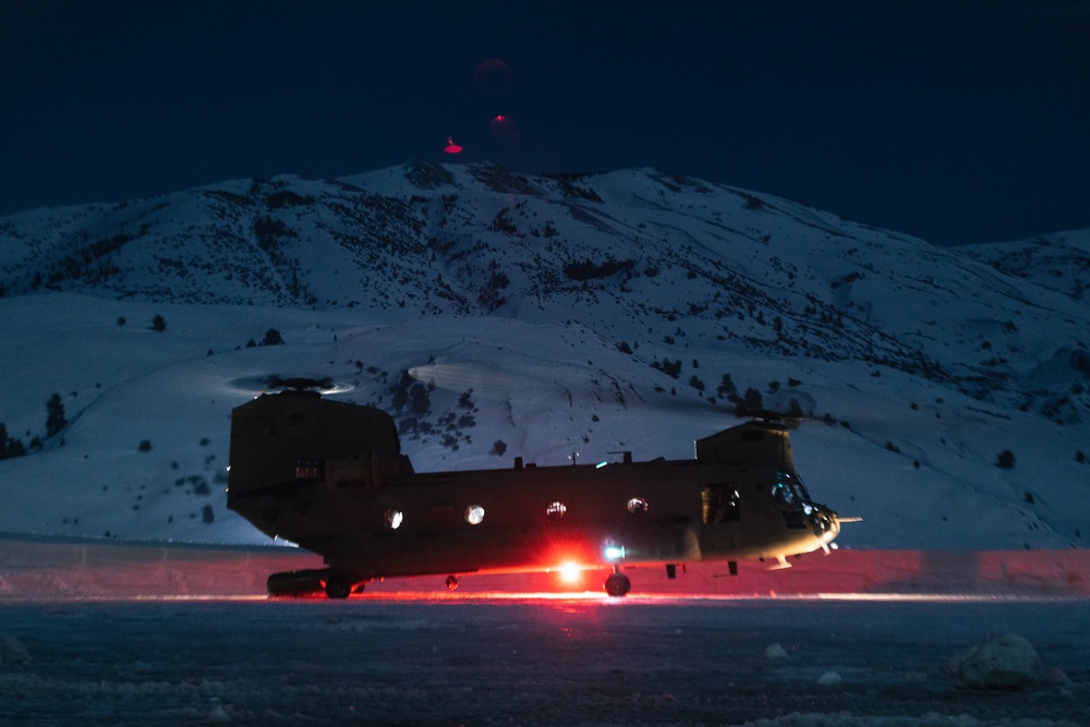 U.S. Army Rangers participate in Marine Corps Mountain Warfare Training Exercise 2-23