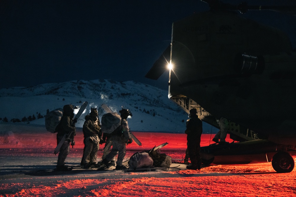 U.S. Army Rangers participate in Marine Corps Mountain Warfare Training Exercise 2-23