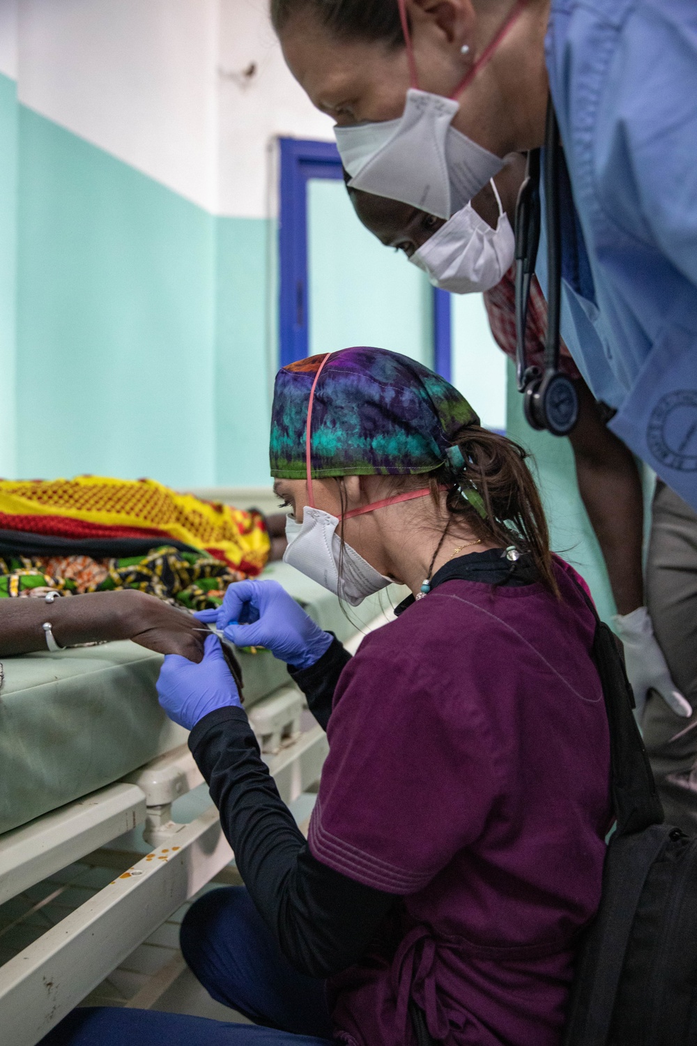 U.S., Senegal medical professionals work together in the Emergency Room during MEDREX