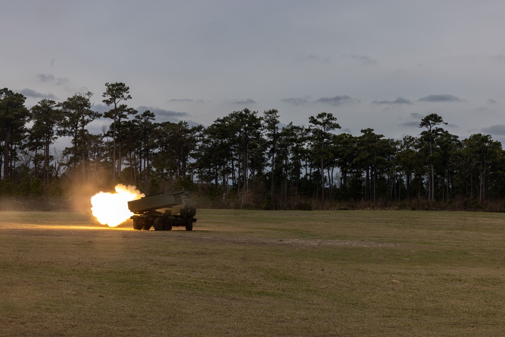 26th MEU Marines conduct HIMARS live fire training