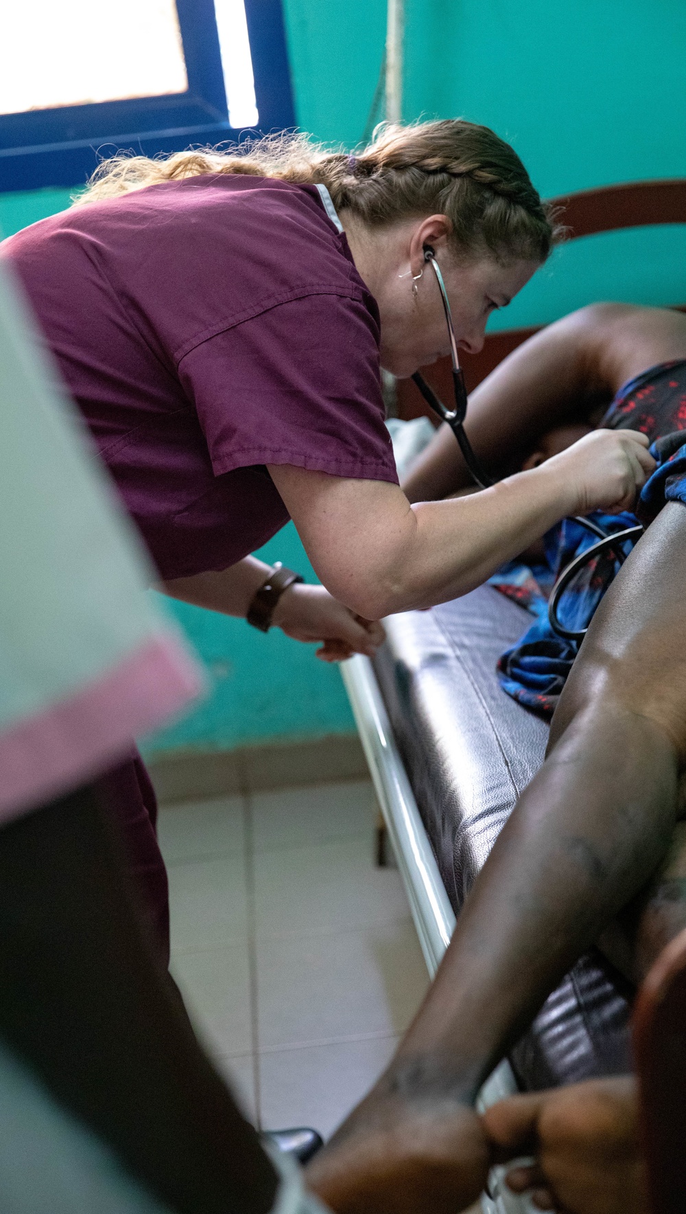 U.S., Senegal medical professionals work together in the maternity ward during MEDREX