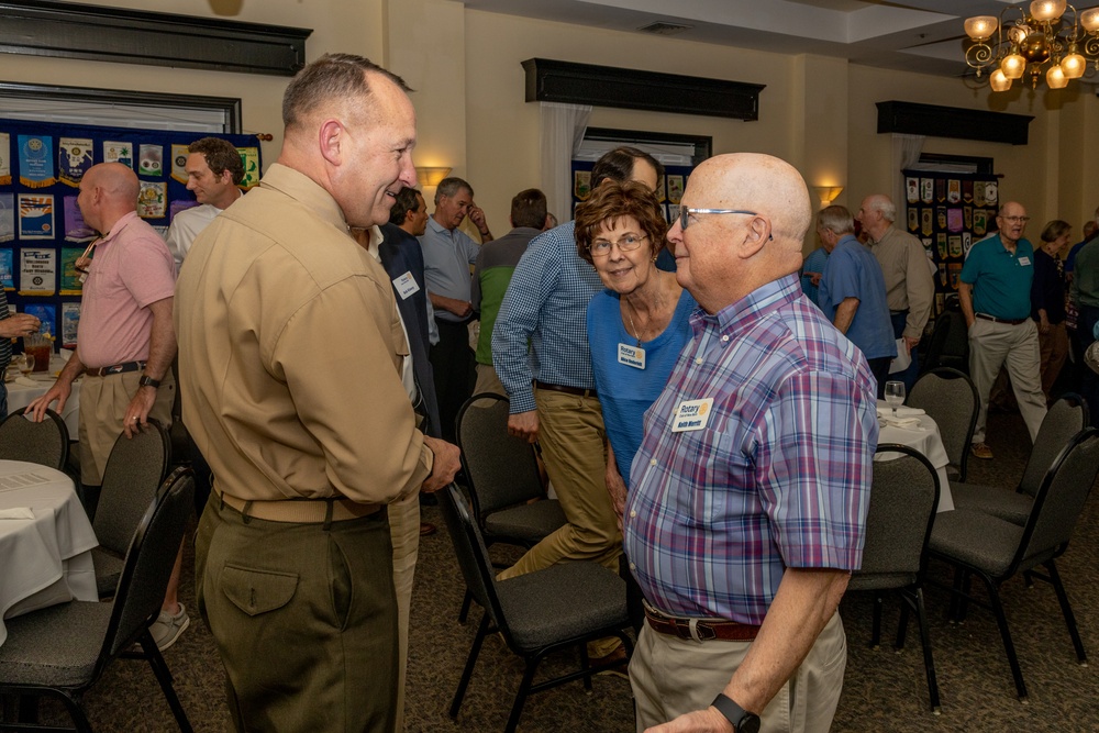 Commanding General of 2nd MAW speaks to the New Bern Rotary Club