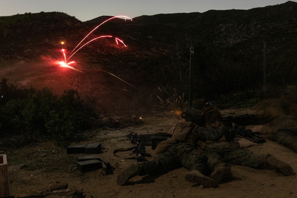 New infantry Marines conduct live-fire range for Infantry Marine Course