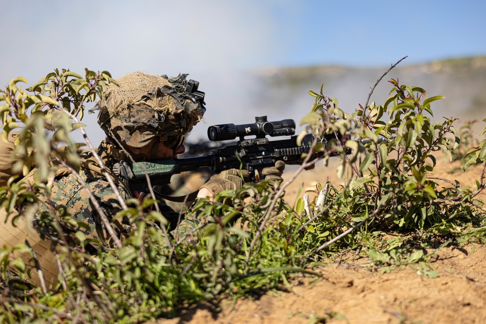 New infantry Marines conduct fire, maneuver range for Infantry Marine Course