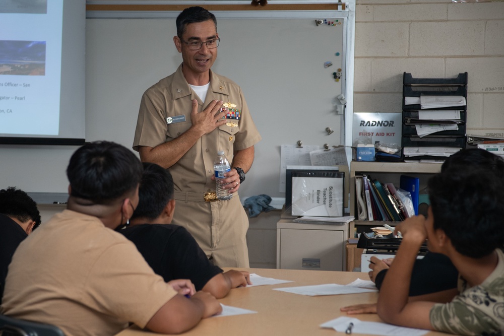 Capt. Hutchison Speaks With STEM Students