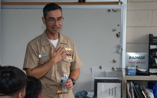 Capt. Hutchison Speaks With STEM Students