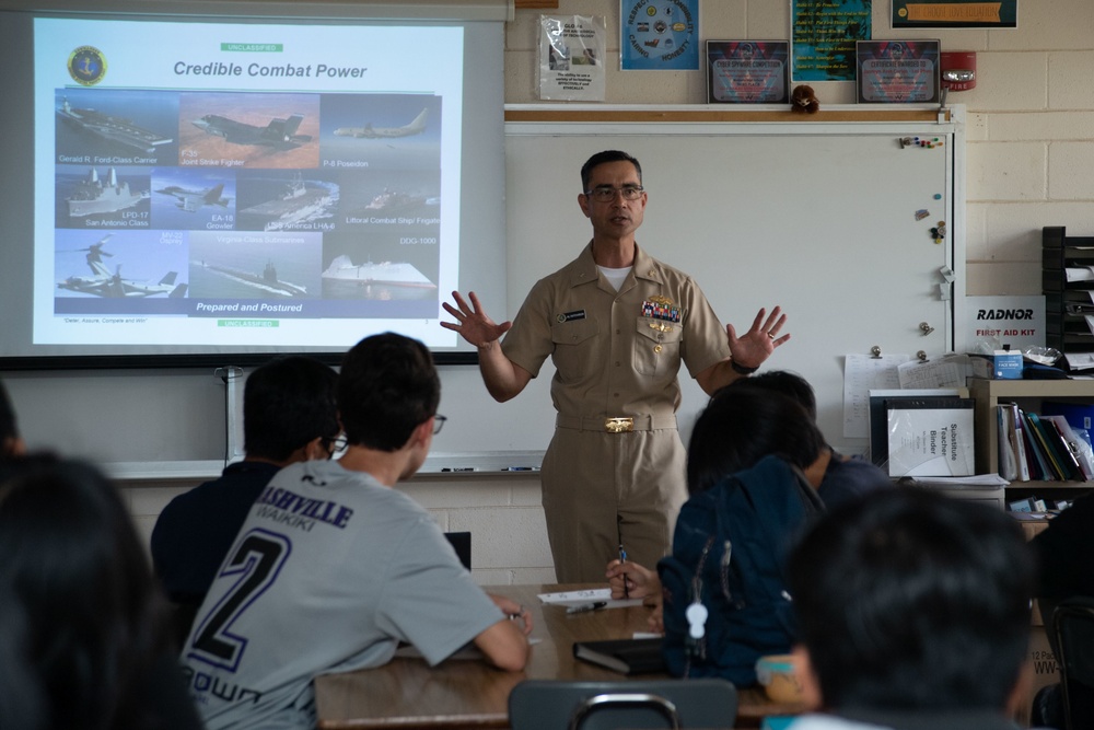 Capt. Hutchison Speaks With STEM Students