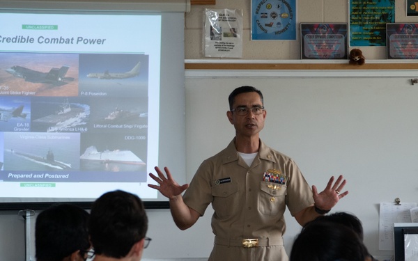 Capt. Hutchison Speaks With STEM Students