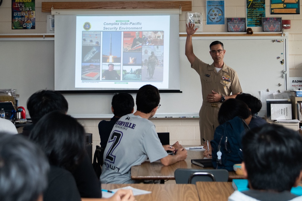 Capt. Hutchison Speaks With STEM Students