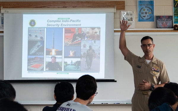 Capt. Hutchison Speaks With STEM Students
