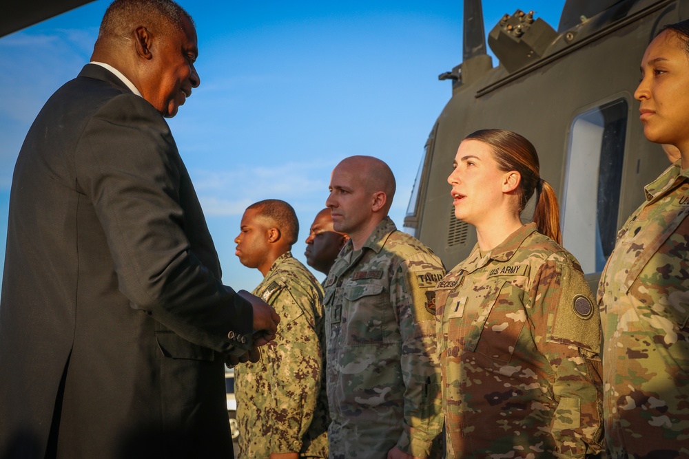 Secretary of Defense Visits and Honors Coalition Forces