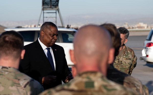 Secretary of Defense Visits and Honors Coalition Forces