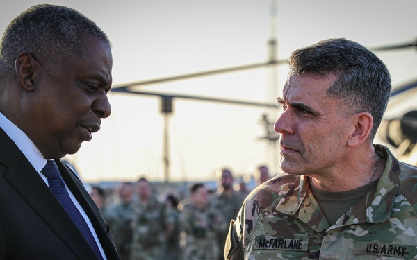 Secretary of Defense Visits and Honors Coalition Forces