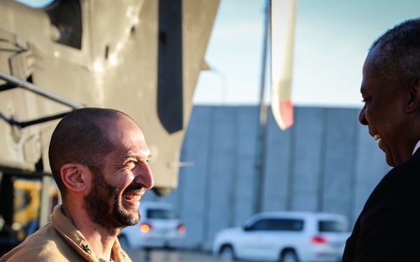 Secretary of Defense Visits and Honors Coalition Forces